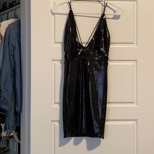 Black sequin dress